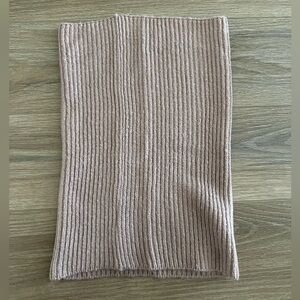 pink ribbed neck warmer